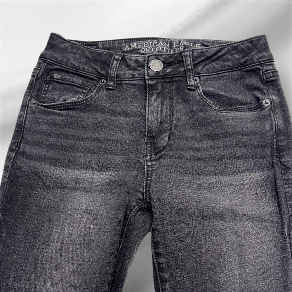 AMERICAN EAGLE Women’s 2 Black HI-RISE SKINNY SUPER STRETCH Jeans